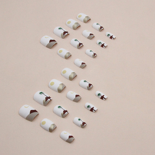 12 Sizes-24 Pcs Press On Nails W1262