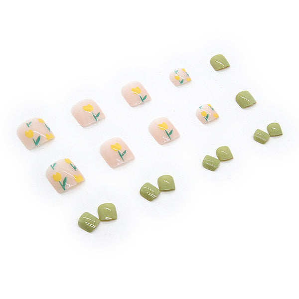12 Sizes-24 Pcs Press On Nails F034