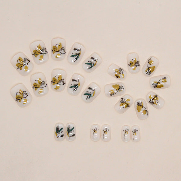 12 Sizes-24 Pcs Press On Nails W1073