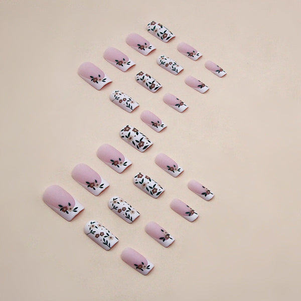12 Sizes-24 Pcs Press On Nails W1451