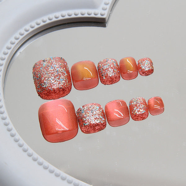 12 Sizes-24 Pcs Press On Nails F141