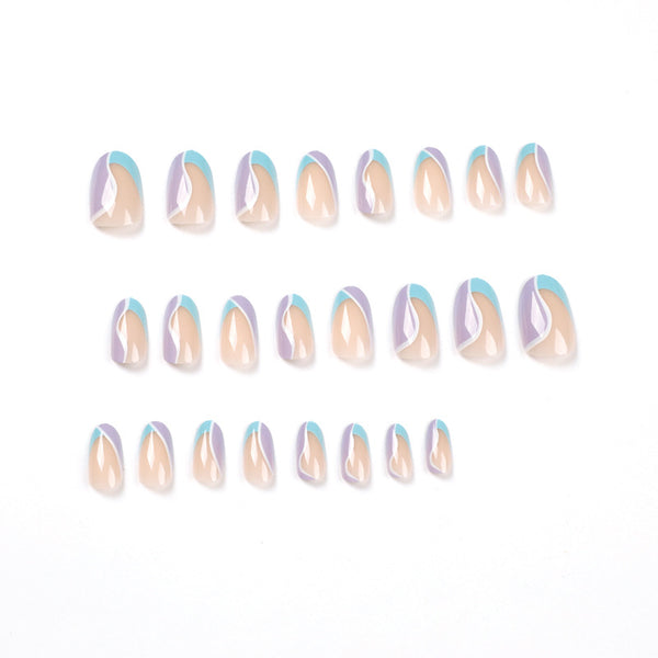 12 Sizes-24 Pcs Press On Nails JP1769