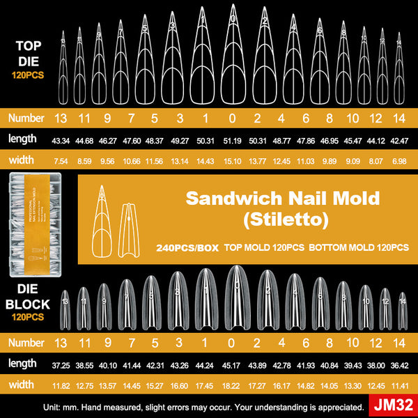 240 Pcs Press On Nails JM30