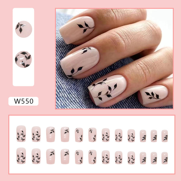 12 Sizes-24 Pcs Press On Nails W550