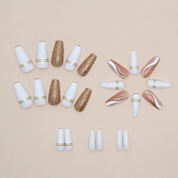 12 Sizes-24 Pcs Press On Nails W589
