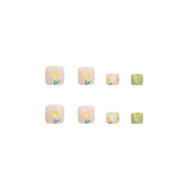 12 Sizes-24 Pcs Press On Nails F034