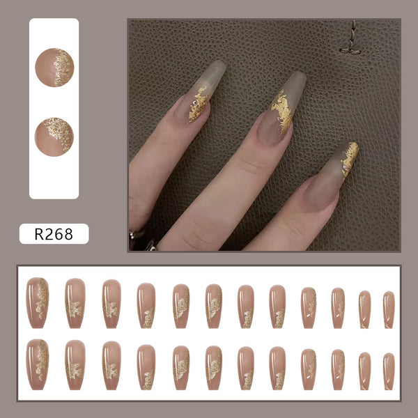 12 Sizes-24 Pcs Press On Nails R241