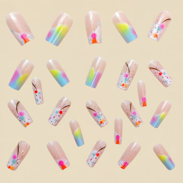 12 Sizes-24 Pcs Press On Nails Y492