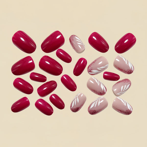 12 Sizes-24 Pcs Press On Nails Y1531