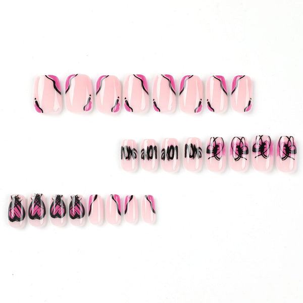 12 Sizes-24 Pcs Press On Nails JP2529