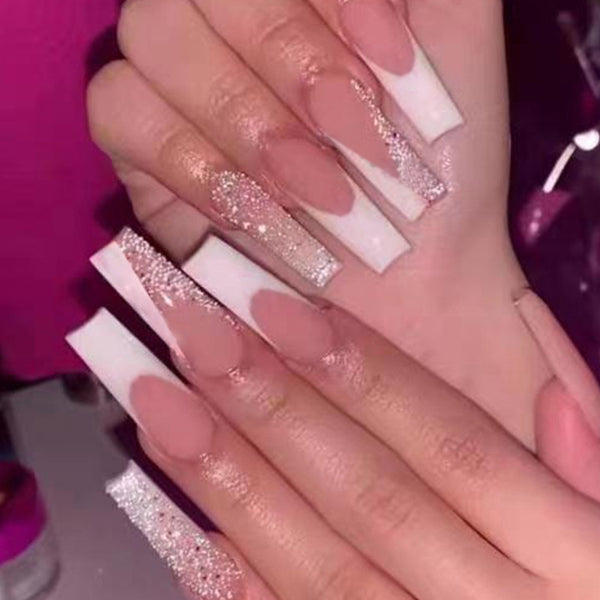 12 Sizes-24 Pcs Press On Nails W100