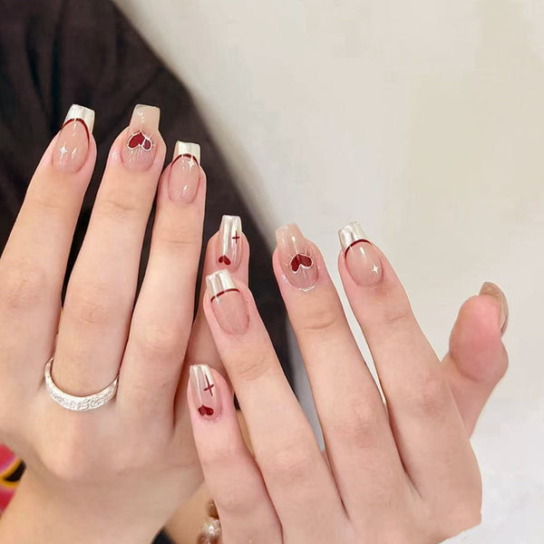 12 Sizes-24 Pcs Press On Nails R888