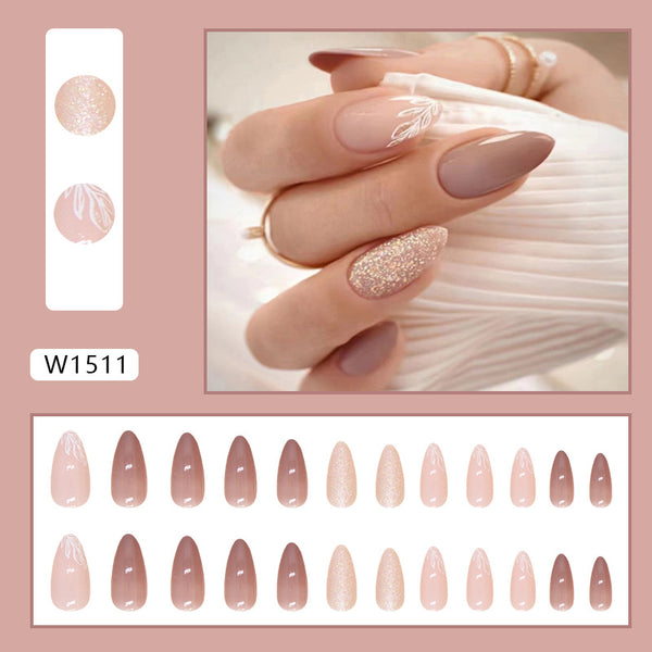 12 Sizes-24 Pcs Press On Nails W1511