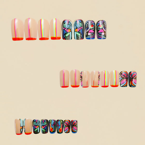 12 Sizes-24 Pcs Press On Nails Y572
