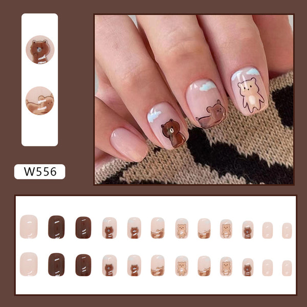 12 Sizes-24 Pcs Press On Nails W556
