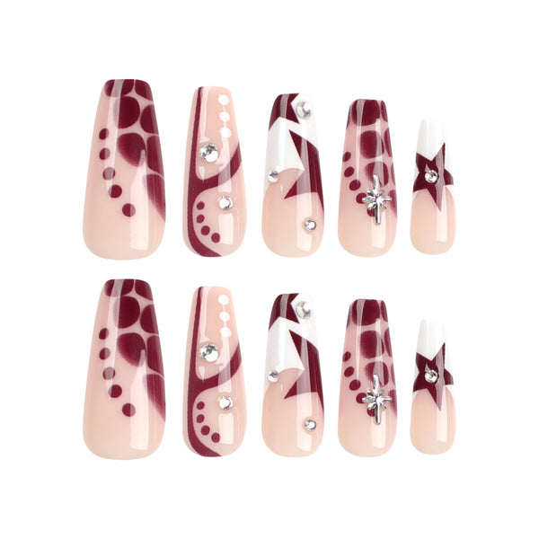 12 Sizes-24 Pcs Press On Nails JP2027
