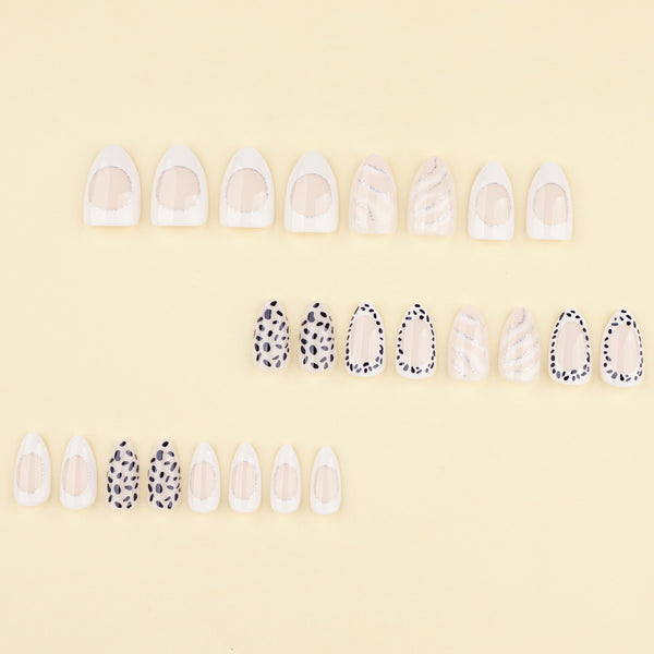 12 Sizes-24 Pcs Press On Nails JP4078