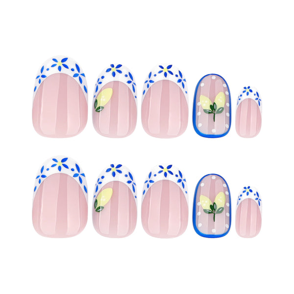 12 Sizes-24 Pcs Press On Nails JP4356