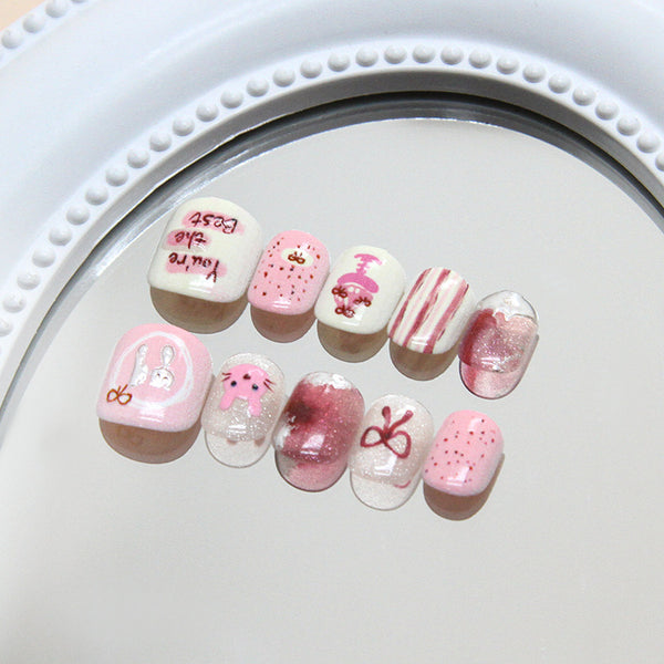 12 Sizes-24 Pcs Press On Nails K027
