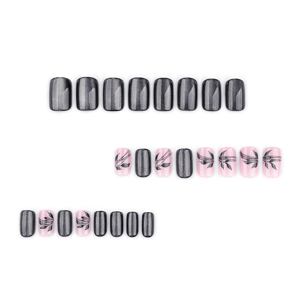 12 Sizes-24 Pcs Press On Nails JP3944