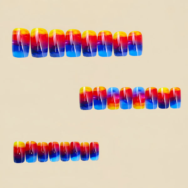 12 Sizes-24 Pcs Press On Nails Y1837