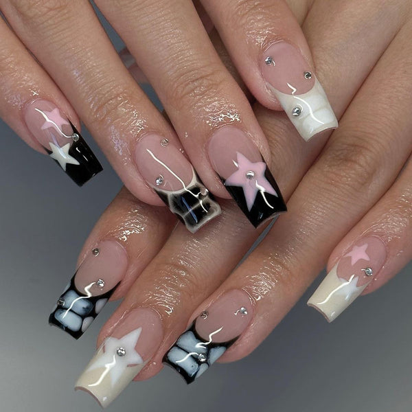 12 Sizes-24 Pcs Press On Nails JP2749