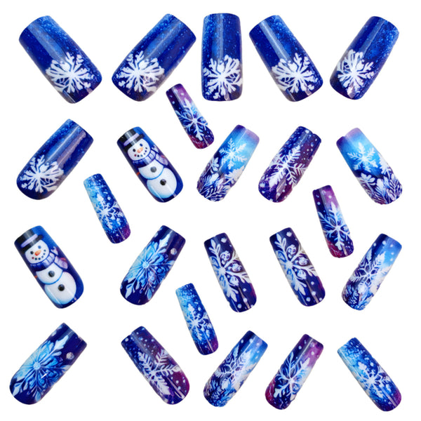 12 Sizes-24 Pcs Press On Nails Y1194