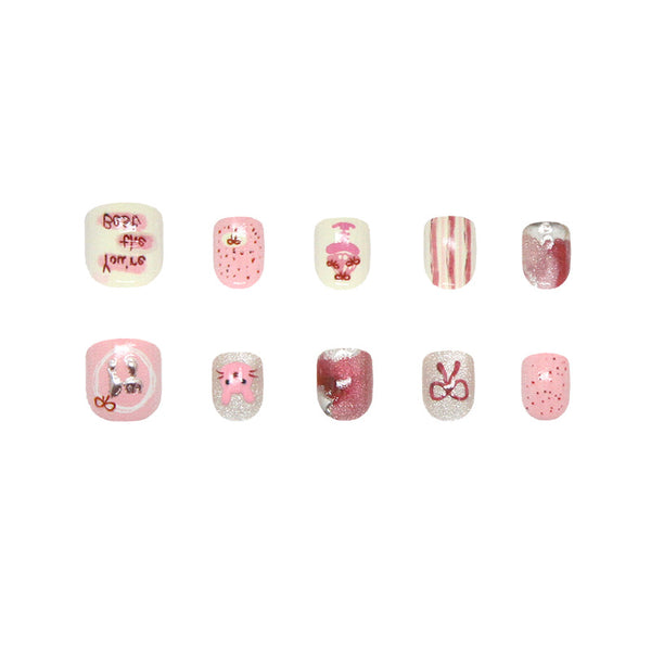 12 Sizes-24 Pcs Press On Nails K027
