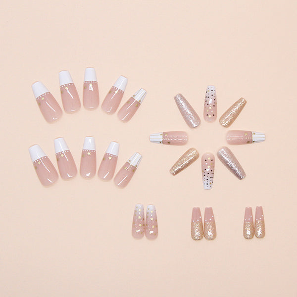 12 Sizes-24 Pcs Press On Nails W1711
