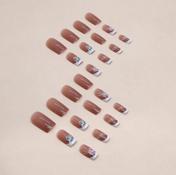 12 Sizes-24 Pcs Press On Nails W1468