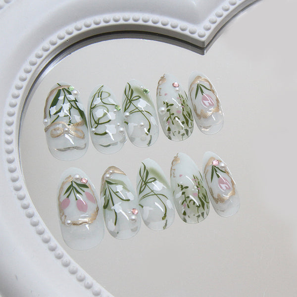 12 Sizes-24 Pcs Press On Nails Z961