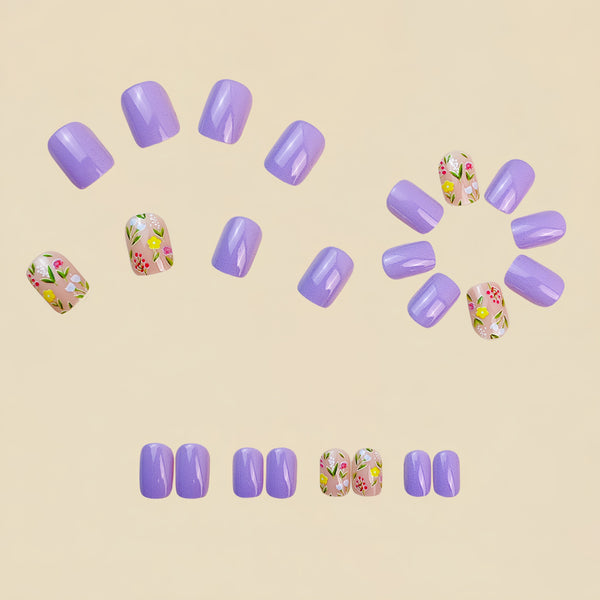 12 Sizes-24 Pcs Press On Nails Y748