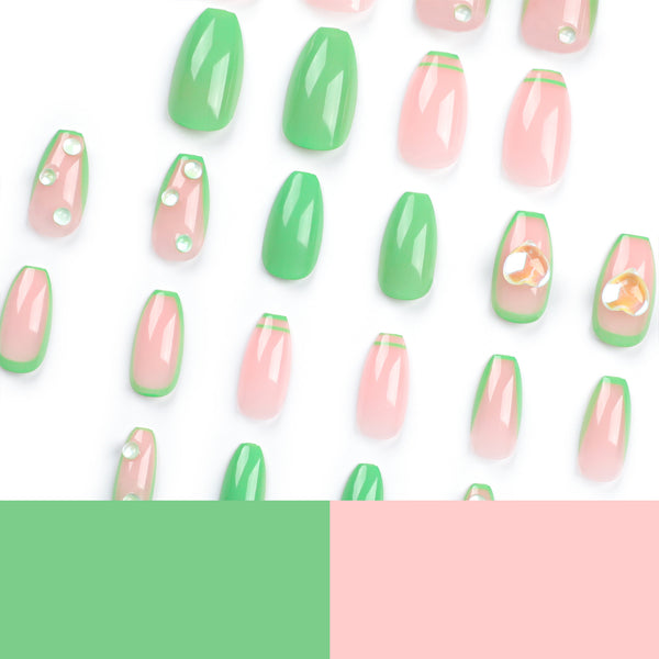 12 Sizes-24 Pcs Press On Nails JP3017