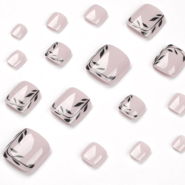 12 Sizes-24 Pcs Press On Nails JP1641
