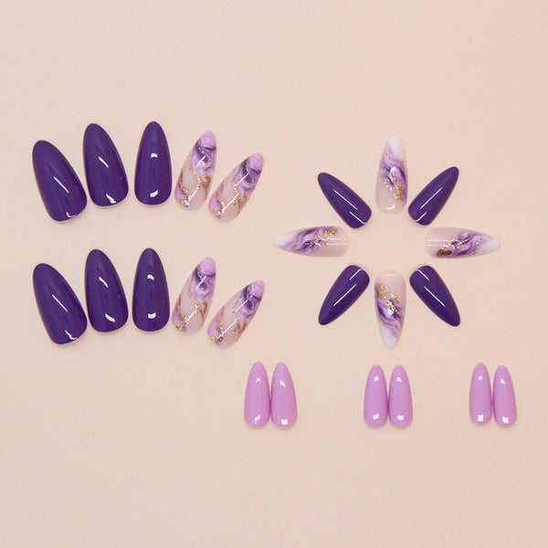 12 Sizes-24 Pcs Press On Nails W1737