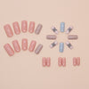 12 Sizes-24 Pcs Press On Nails W1662
