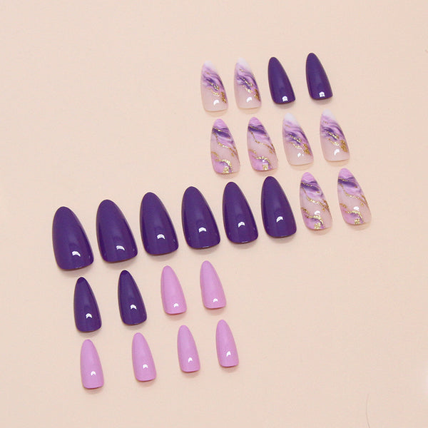 12 Sizes-24 Pcs Press On Nails W1737