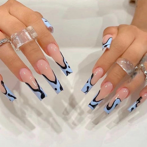 12 Sizes-24 Pcs Press On Nails JP1717