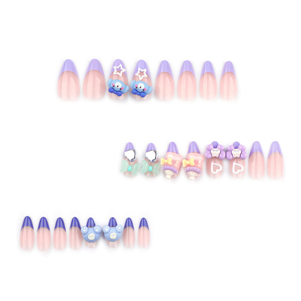 12 Sizes-24 Pcs Press On Nails JP2799
