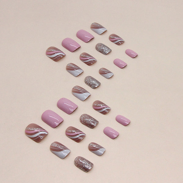 12 Sizes-24 Pcs Press On Nails W1002