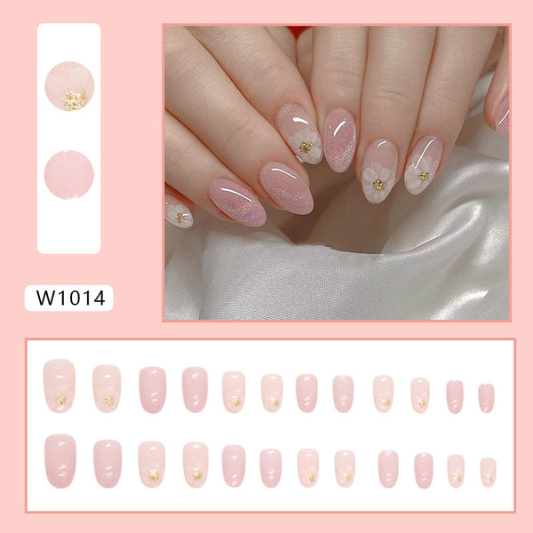 12 Sizes-24 Pcs Press On Nails W1014