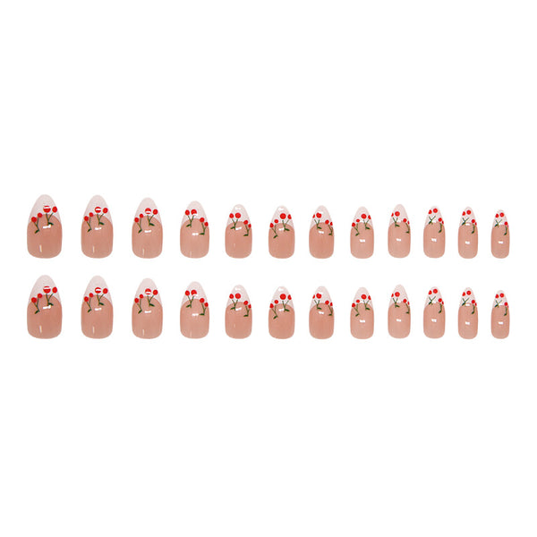 12 Sizes-24 Pcs Press On Nails W2143