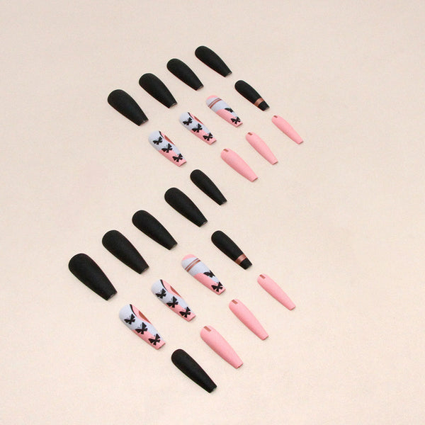 12 Sizes-24 Pcs Press On Nails W813