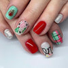 12 Sizes-24 Pcs Press On Nails C650