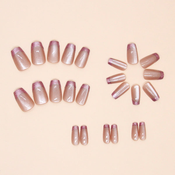 12 Sizes-24 Pcs Press On Nails W1496