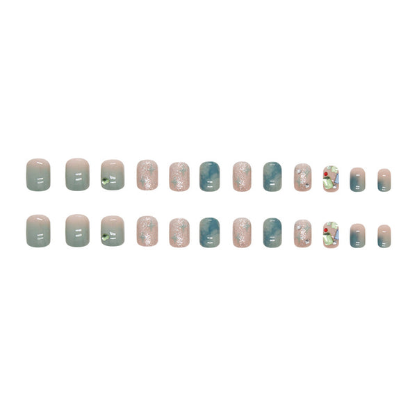12 Sizes-24 Pcs Press On Nails Z730