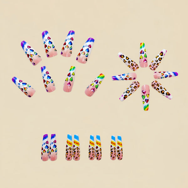 12 Sizes-24 Pcs Press On Nails Y697