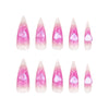 Almond Glossy Long Pink Press on Nails