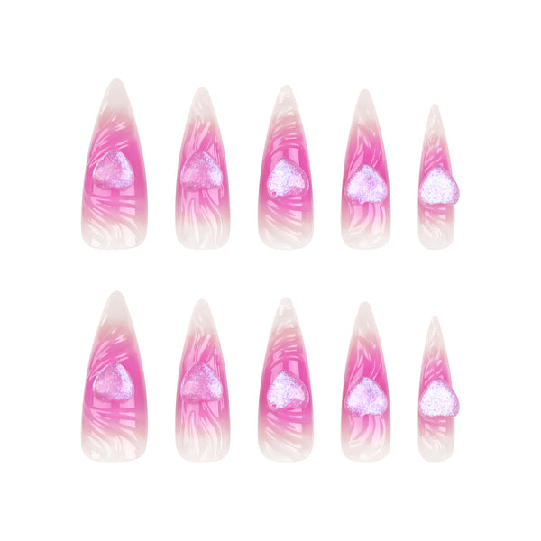 12 Sizes-24 Pcs Press On Nails JP3244