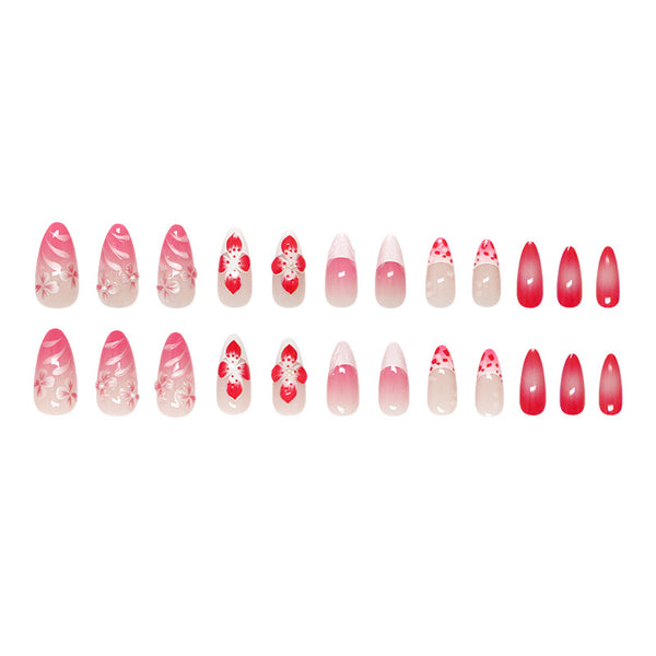 12 Sizes-24 Pcs Press On Nails Z1245